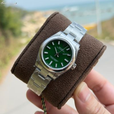 N Factory Rolex Oyster Perpetual 31mm 2232 Movement Ice Blue Luminious Green Dial Watch